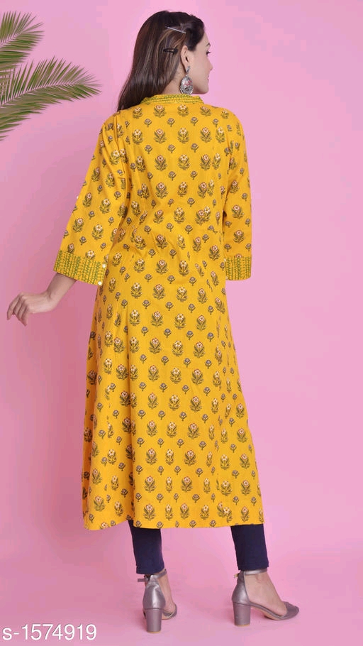 Women's Cotton, Rayon & Khadi A-line Kurtis