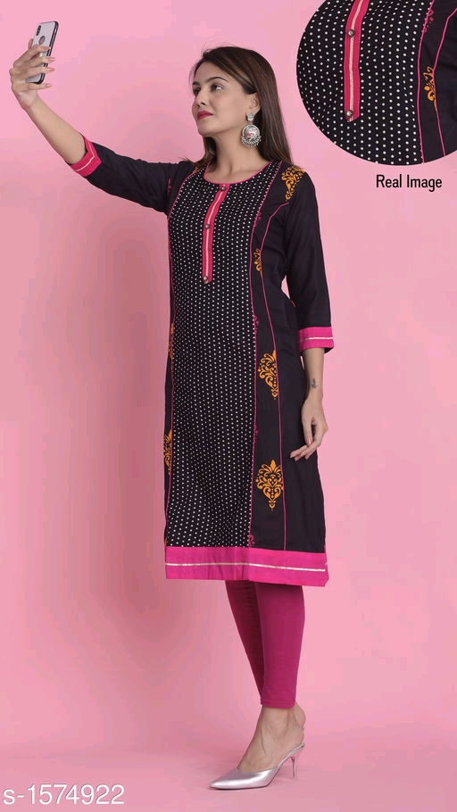 Women's Cotton, Rayon & Khadi A-line Kurtis