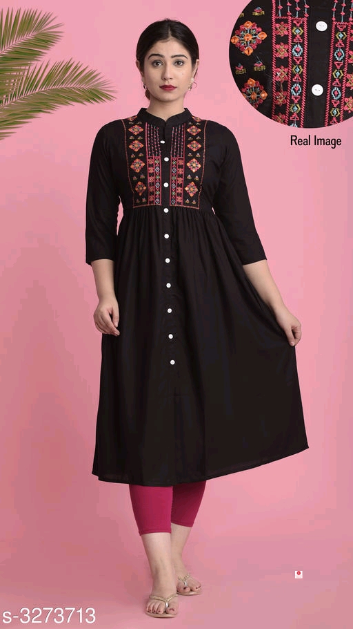 Sia Stylish Rayon Embroidery Women's Kurtis
