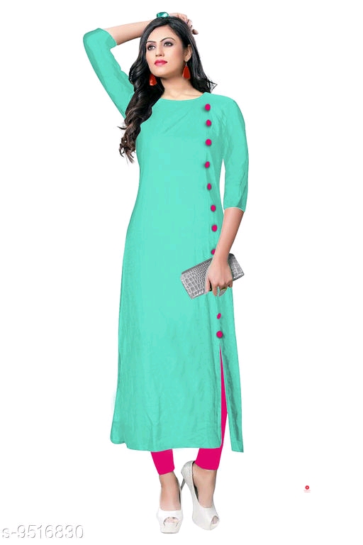 Women Solid Rayon Kurti