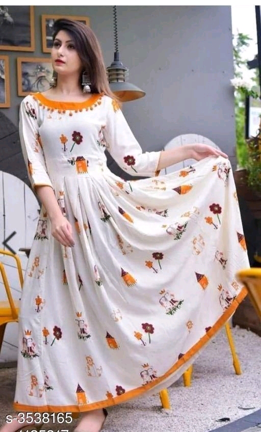 Women's Embellished Rayon Kurtis