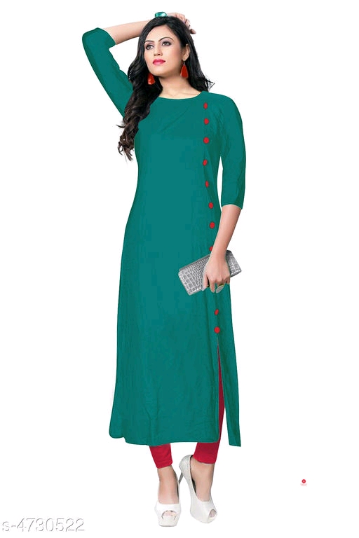 Women Solid Rayon Kurti