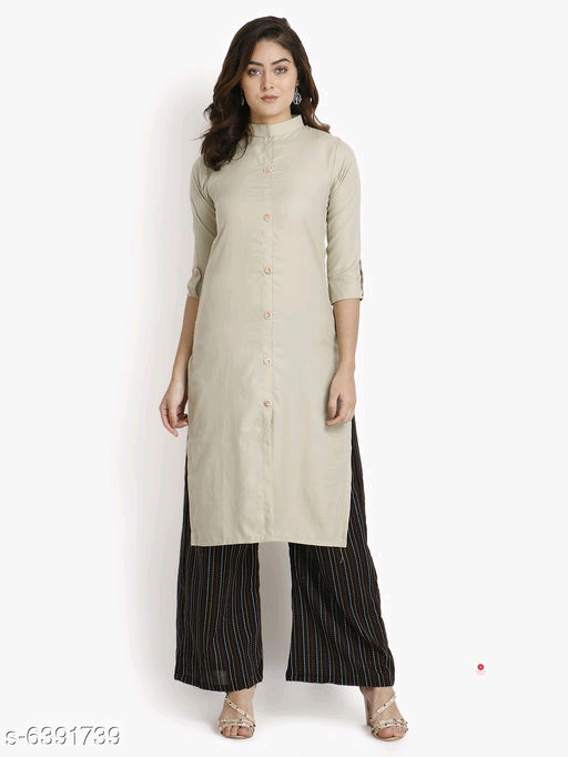Ruchika Solid Cotton Kurtis