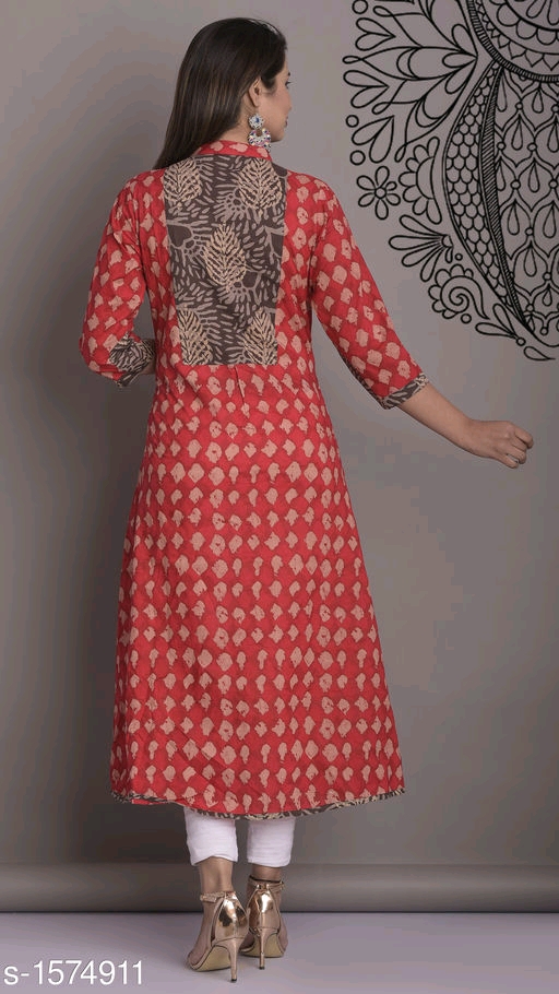 Women's Cotton, Rayon & Khadi A-line Kurtis