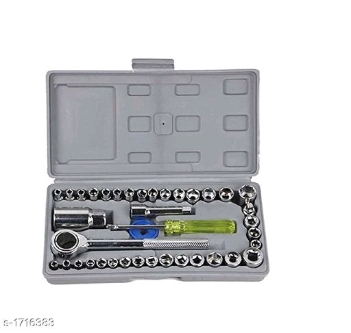 40 In 1 Wrench Tool Kit  Screwdriver Socket Set
