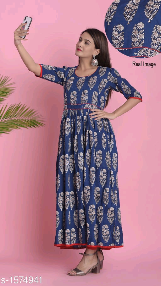 Women's Cotton, Rayon & Khadi A-line Kurtis