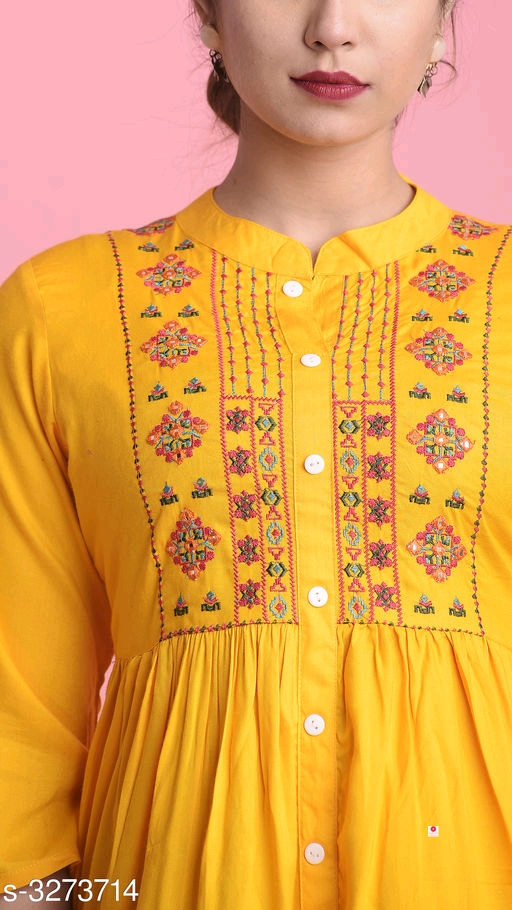 Sia Stylish Rayon Embroidery Women's Kurtis