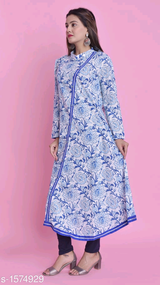Women's Cotton, Rayon & Khadi A-line Kurtis