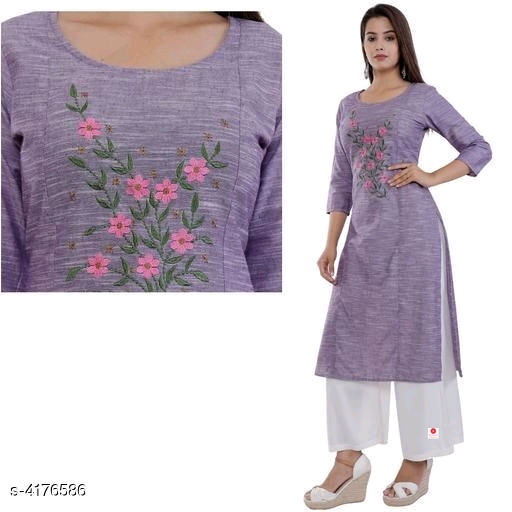 Olla Stylish South Cotton Embroidered Women's Kurtis