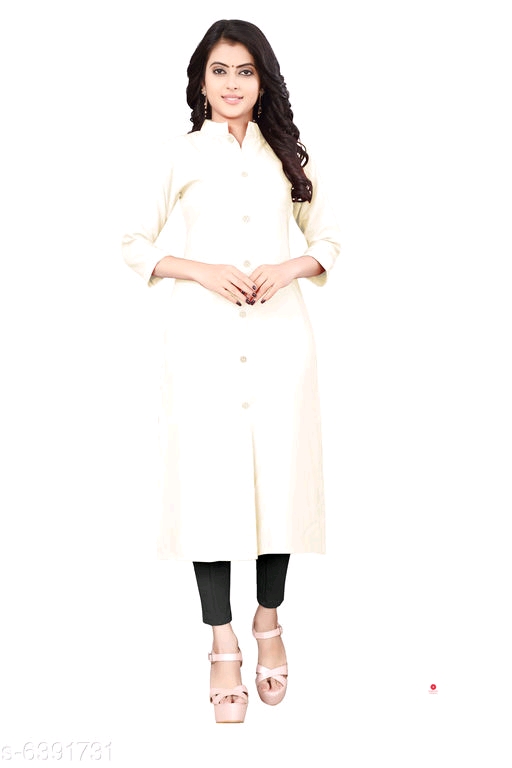 Ruchika Solid Cotton Kurtis