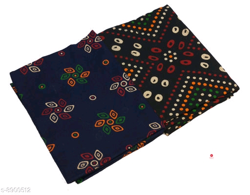 Pure Cotton Unstitched Blouse Material (2pcs