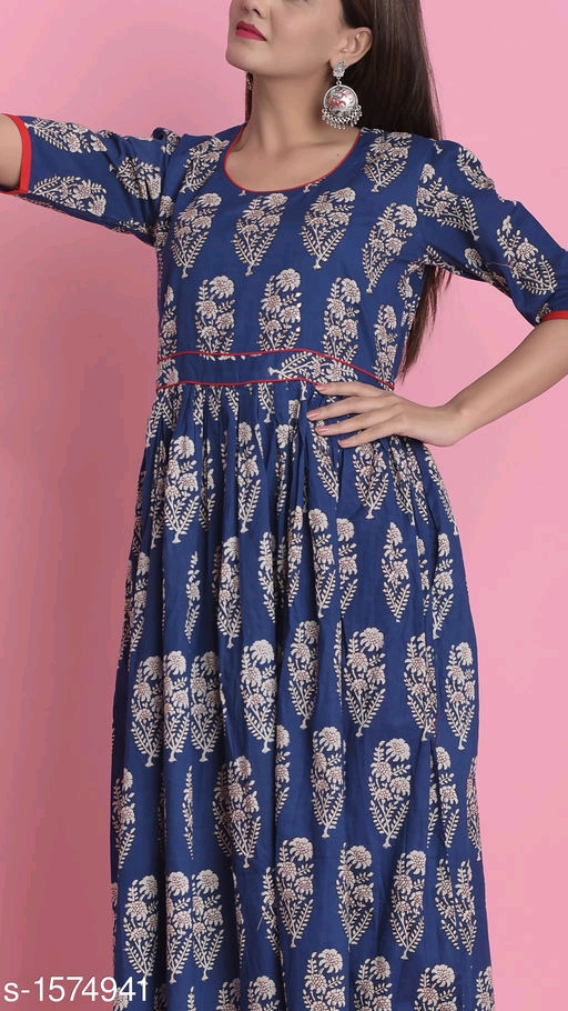 Women's Cotton, Rayon & Khadi A-line Kurtis
