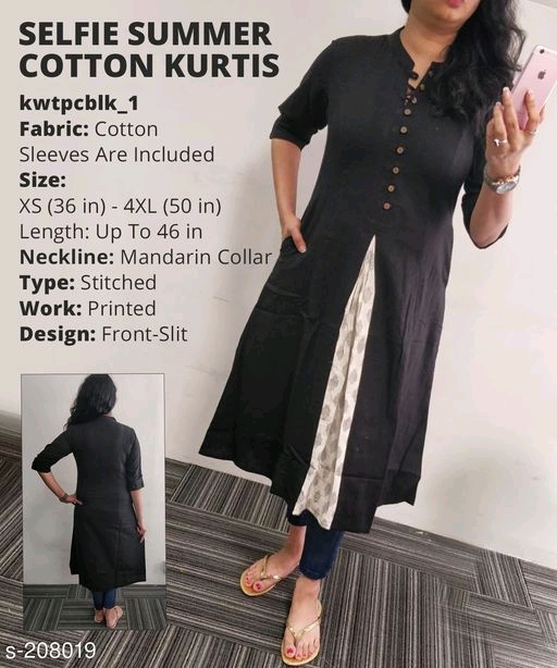 Selfie Summer Cotton Kurtis