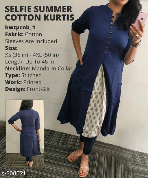 Selfie Summer Cotton Kurtis