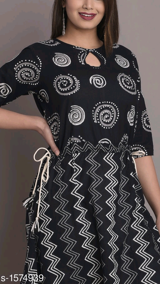 Women's Cotton, Rayon & Khadi A-line Kurtis