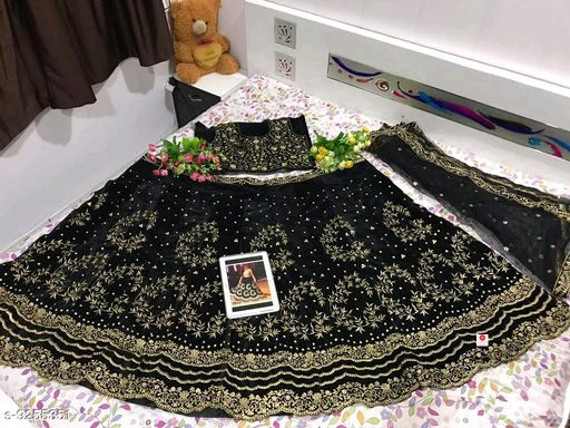 Designer Embroidered Velvet Lehengas Choli