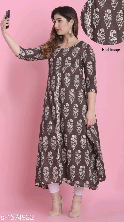 Women's Cotton, Rayon & Khadi A-line Kurtis