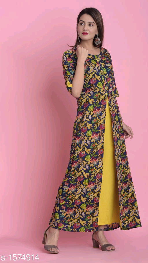 Women's Cotton, Rayon & Khadi A-line Kurtis