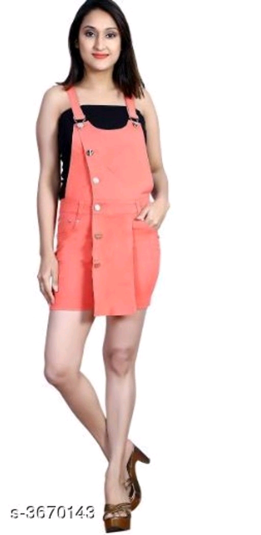 Cutiepie Elegant Cotton Lycra Denim Kid's Dungarees