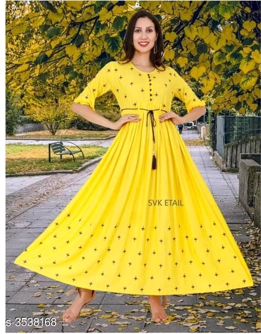 Women's Embellished Rayon Kurtis