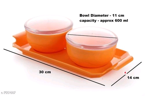 Dryfruit Bowl with Tray Set of 2 Pieces