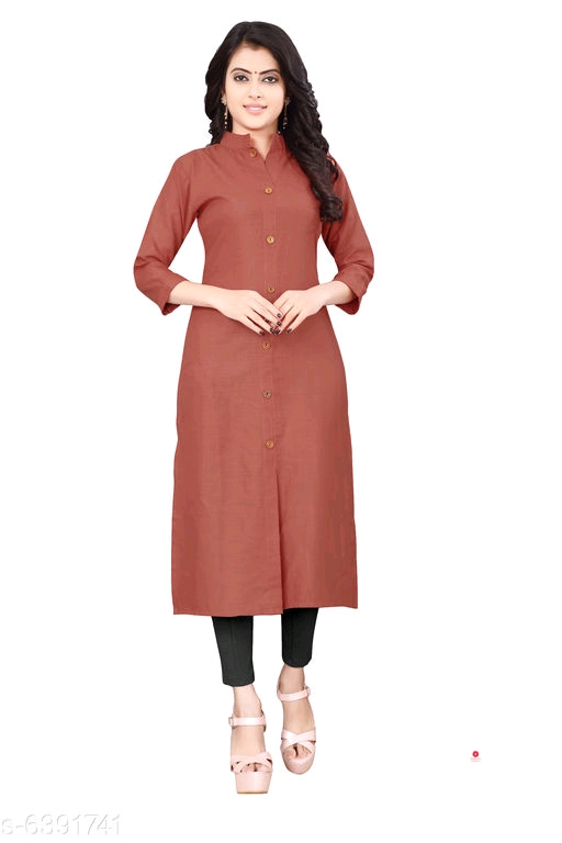 Ruchika Solid Cotton Kurtis